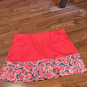 Floral Red golf skirt size large